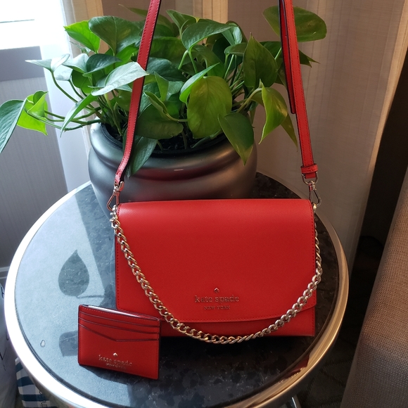 Kate spade orange crossbody and card holder - Picture 2 of 8